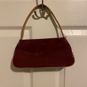 cherry red & cream mini shoulder bag